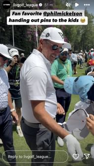 Phil Mickelson with fans at Mexico City